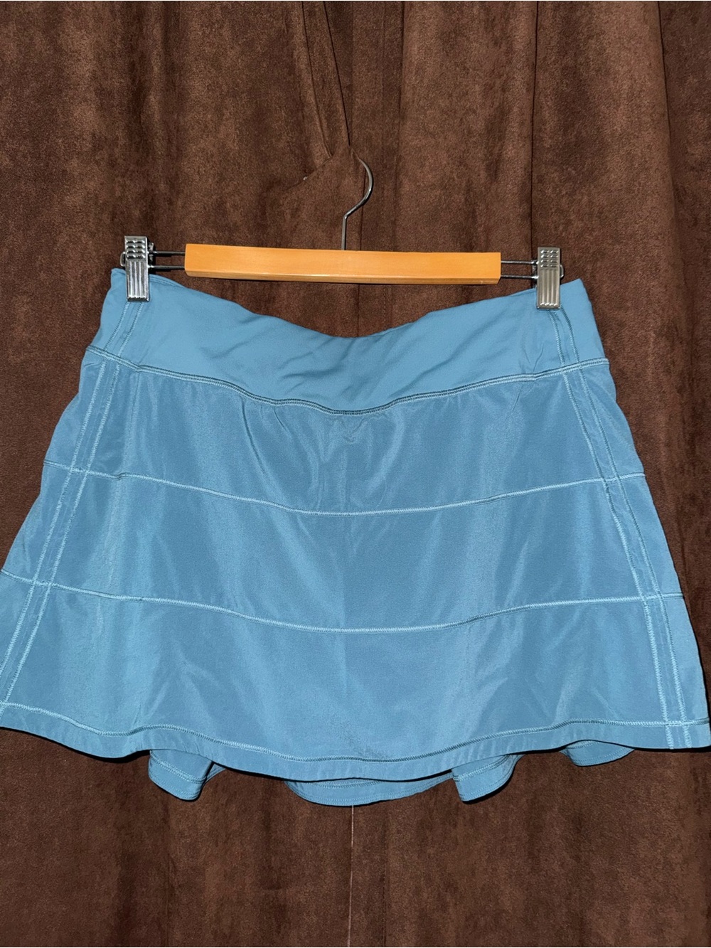 Lululemon Pace Rival MR Skirt Long 15" Hawaiian Blue HWIB Size:8 tall - Picture 2 of 6